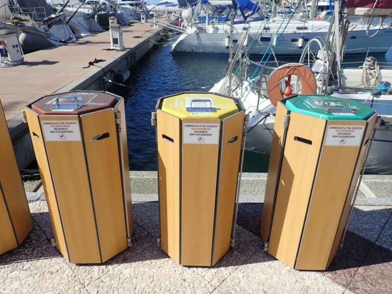 New signage for the marina rubbish bins